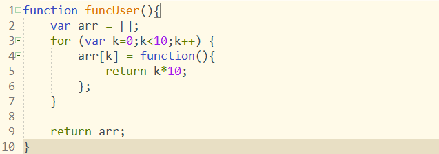 如何使用JavaScript闭包循环生成数组元素