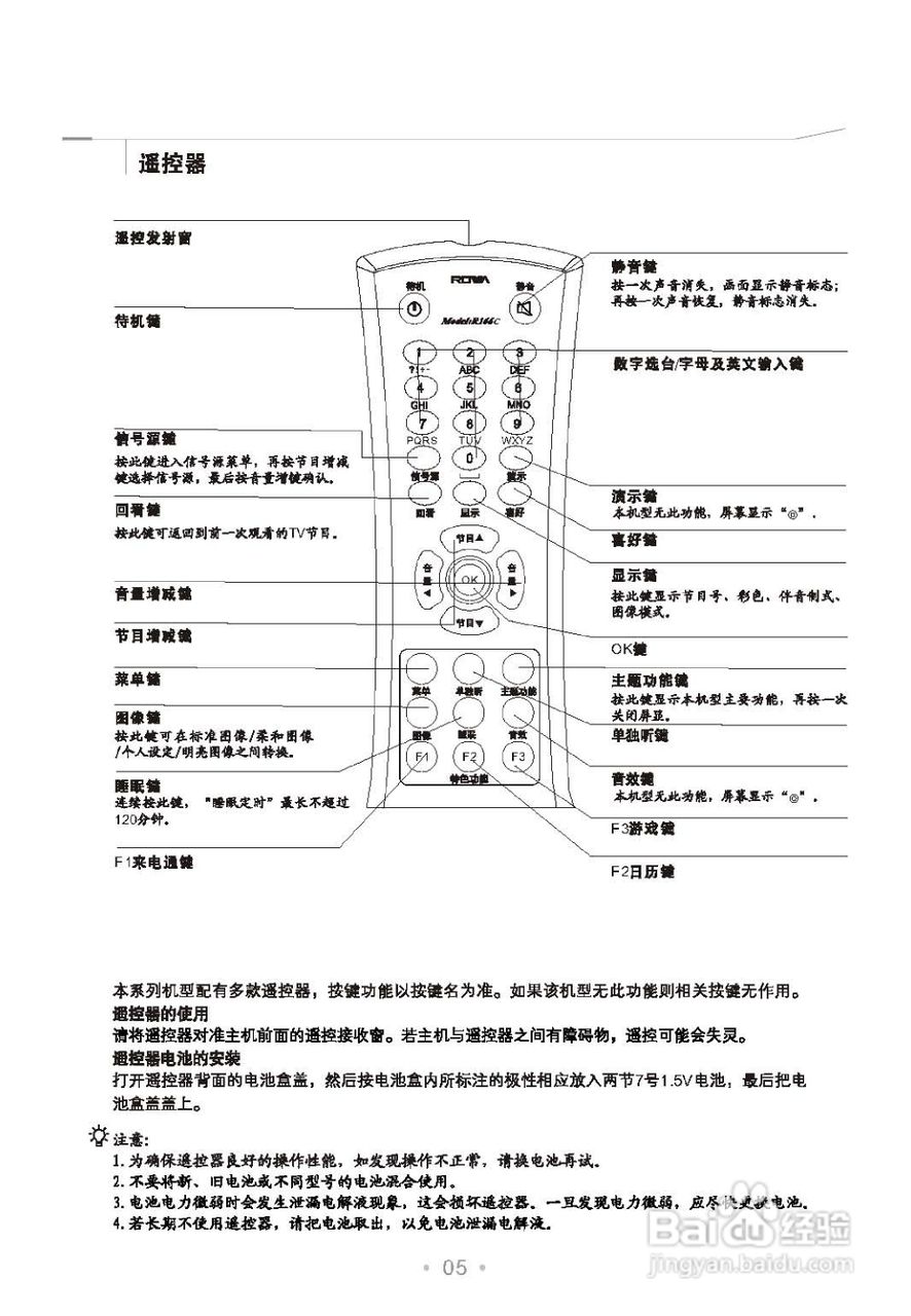 乐华21V8A彩电使用说明书