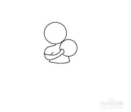 抱着气球的男孩怎么画