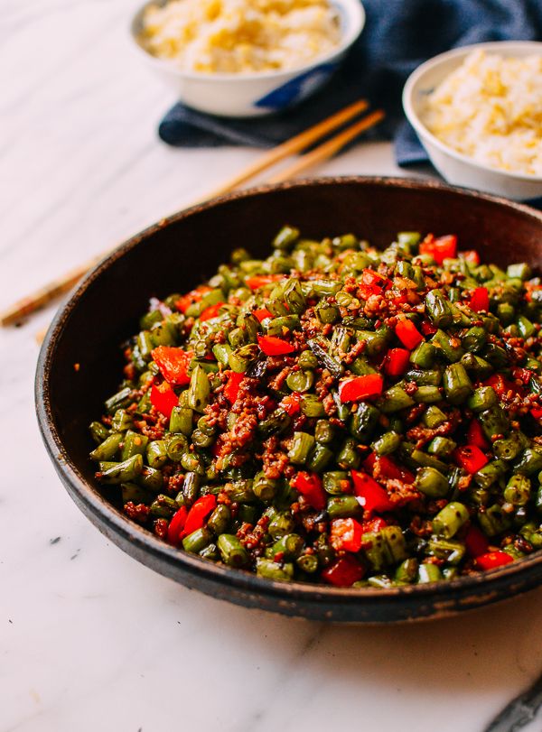 干煸肉末四季豆
