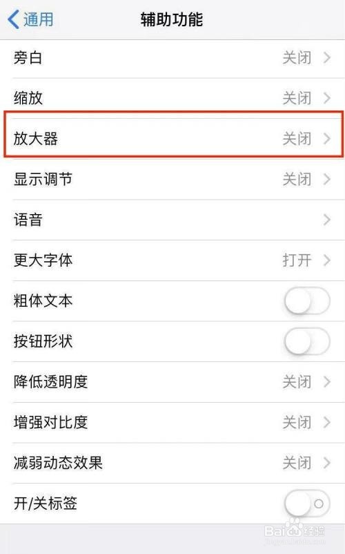 苹果放大器怎么关闭缩放