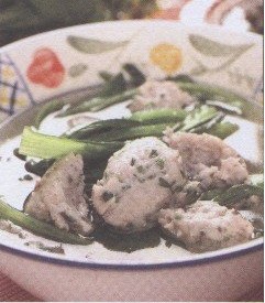 鱼滑浸油麦菜的做法