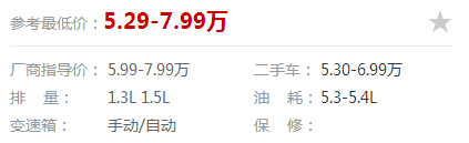 新手购车：[1]个人经济型6-8万家庭用车参考
