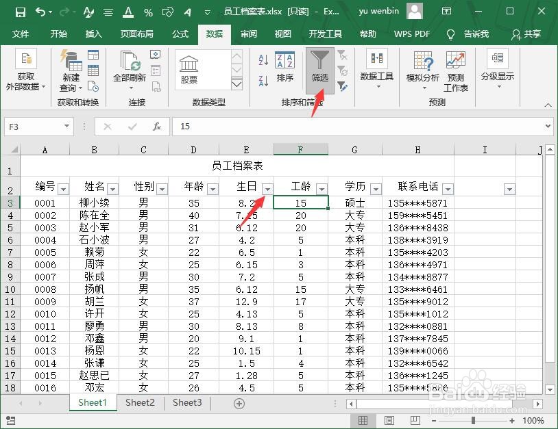 Excel中如何进行数据筛选