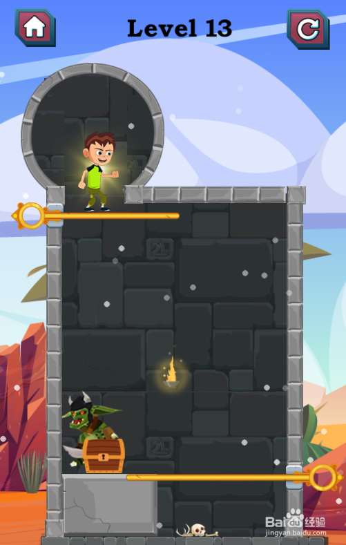 怎样帮助Ben10让其获得宝箱（Level 13）