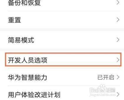 华为nova7开启开发者选项步骤