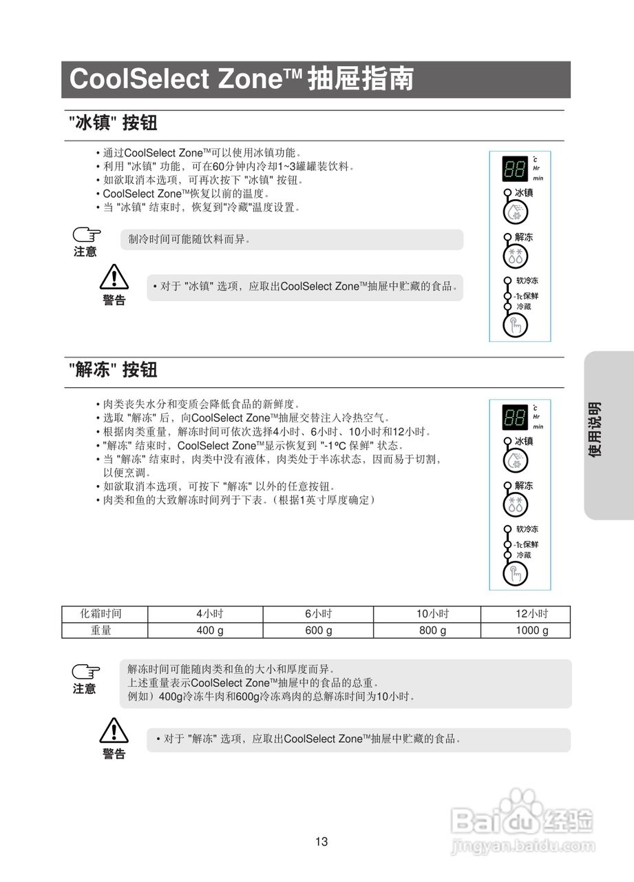 三星RS60KJSW电冰箱使用说明书:[2]