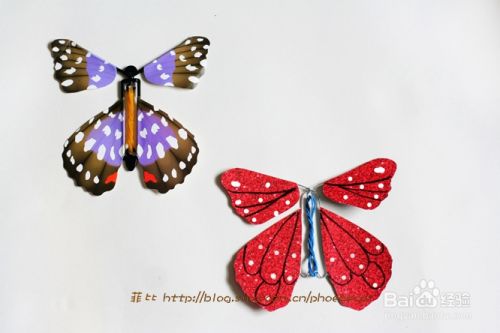 DIY飞舞的纸蝴蝶（小玩具）