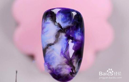 自制泼墨型美甲