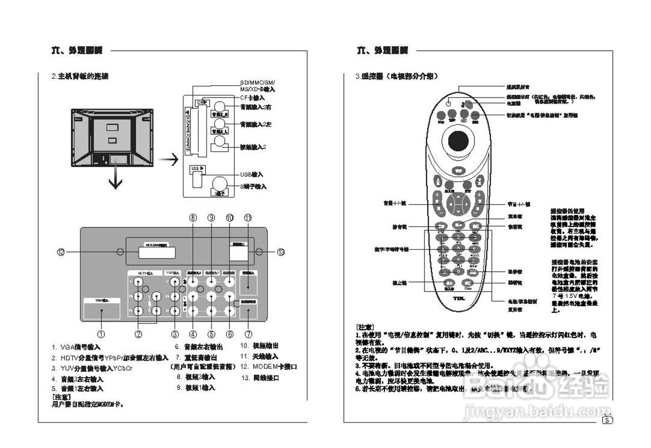TCL王牌HID34158HE彩电使用说明书:[1]