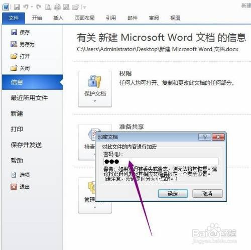 WORD文档如何设置密码