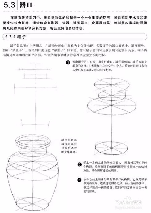 素描静物器皿怎么画呢