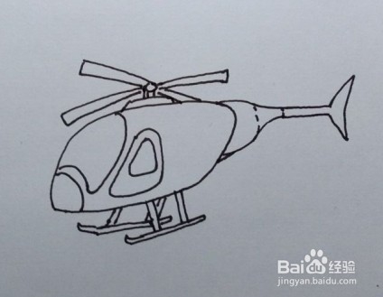 <b>直升飞机画法教程（2）简笔画，如何画直升飞机</b>