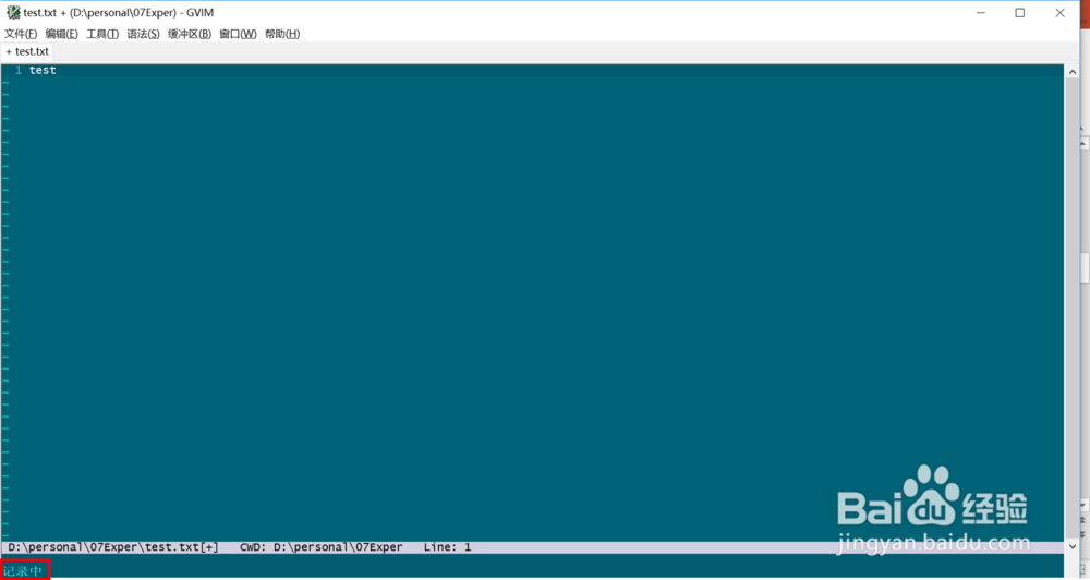 GVIM 如何录制一系列动作然后重复执行
