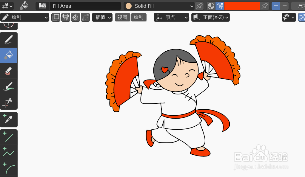 如何使用blender2.9设计女孩跳扇子舞简图模型