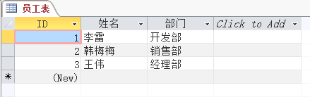 企业Web应用生成器活字格从Access文件创建表