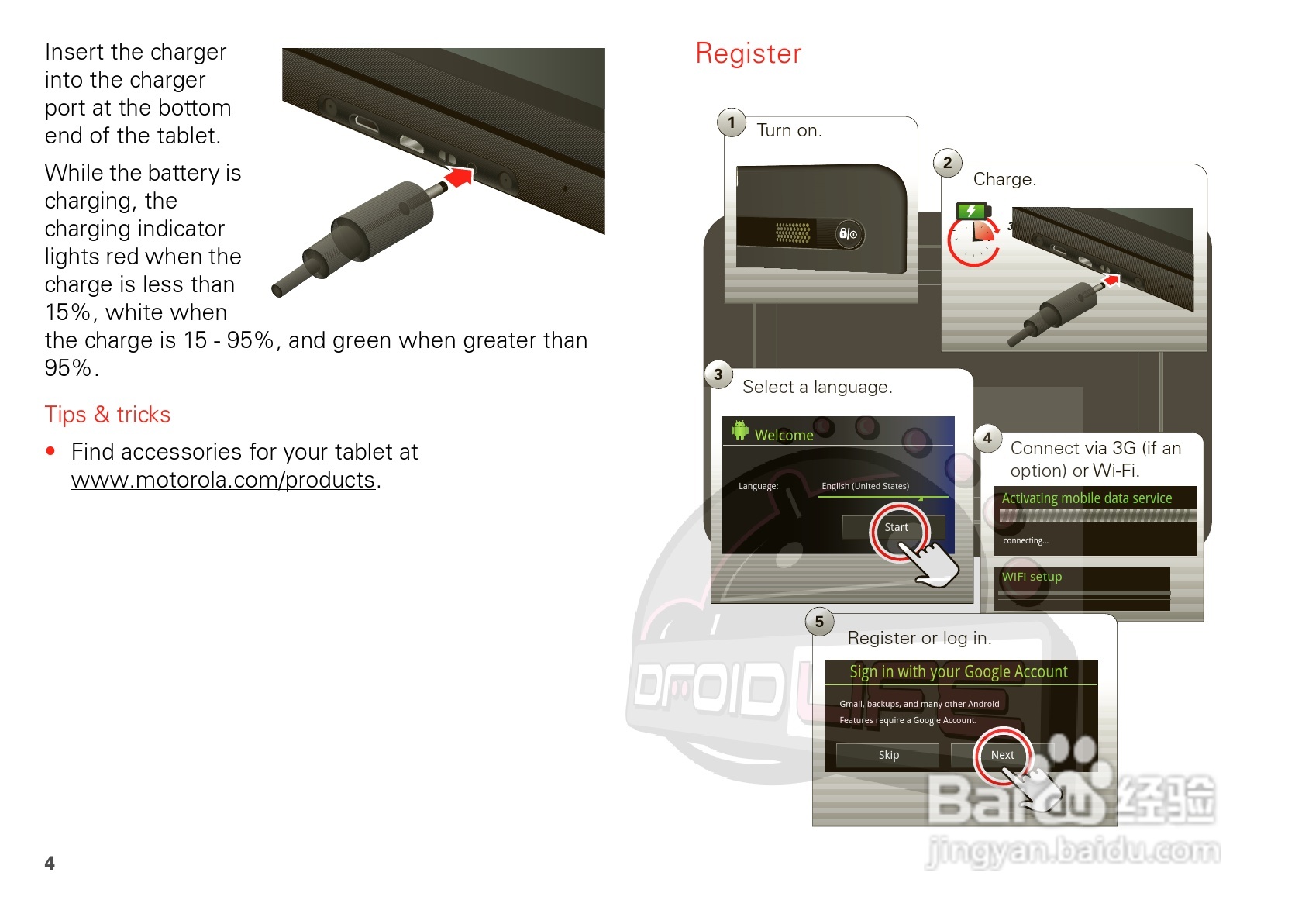 摩托罗拉XOOM平板电脑使用说明书:[1]