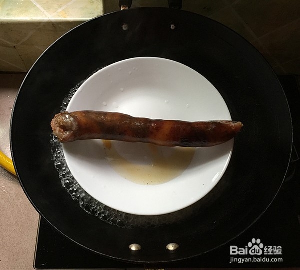 蒜苗炒腊肠的制作方法