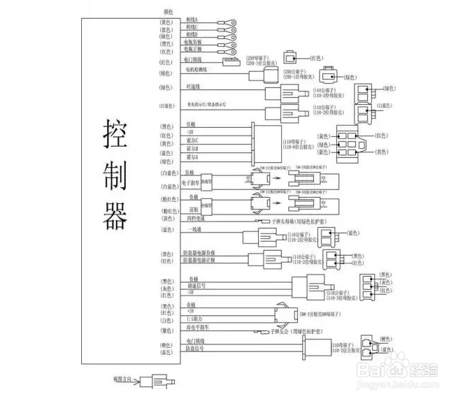 控制器倒车线接线图解