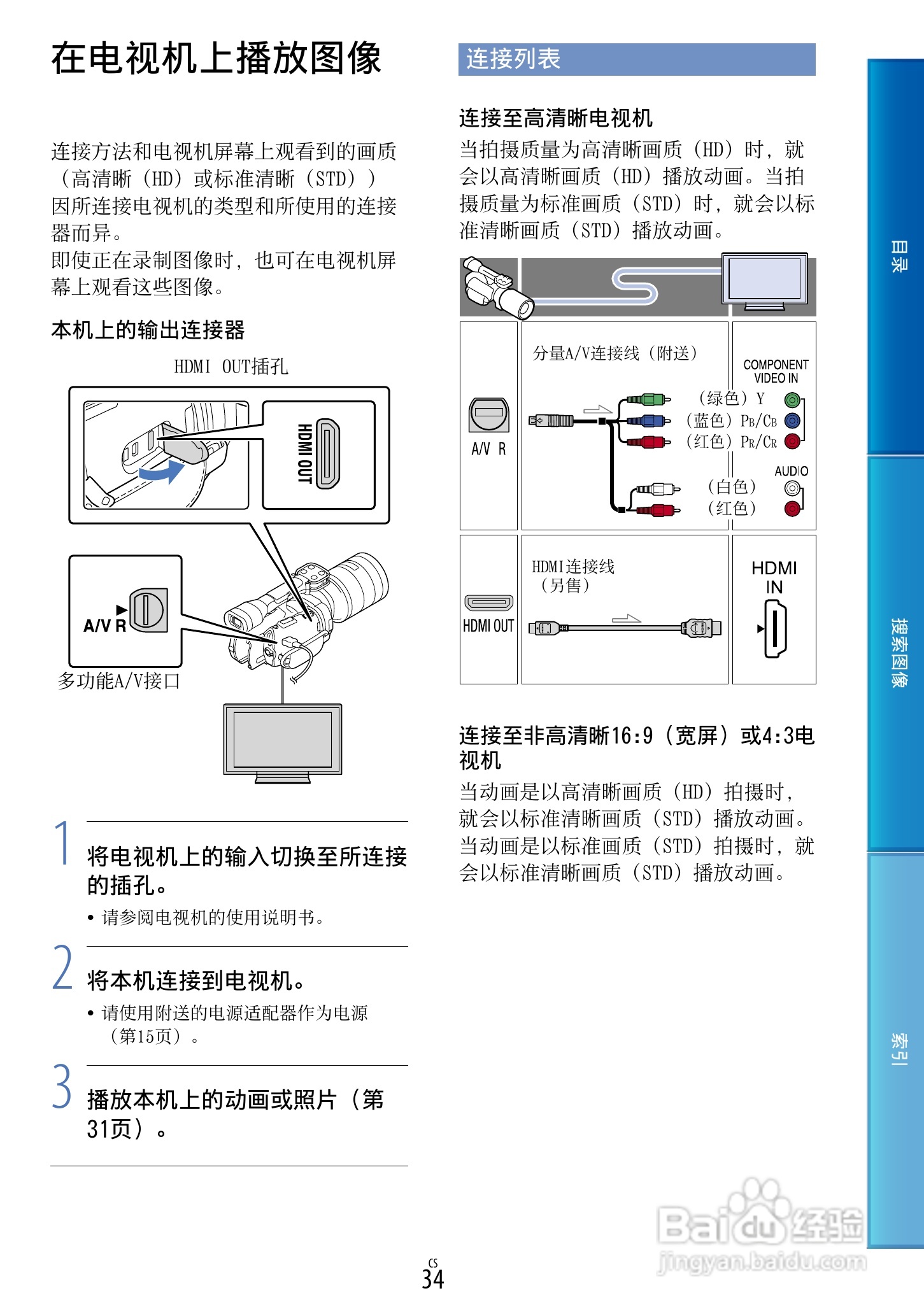 SONY索尼 NEX-VG900数码摄像机说明书:[4]