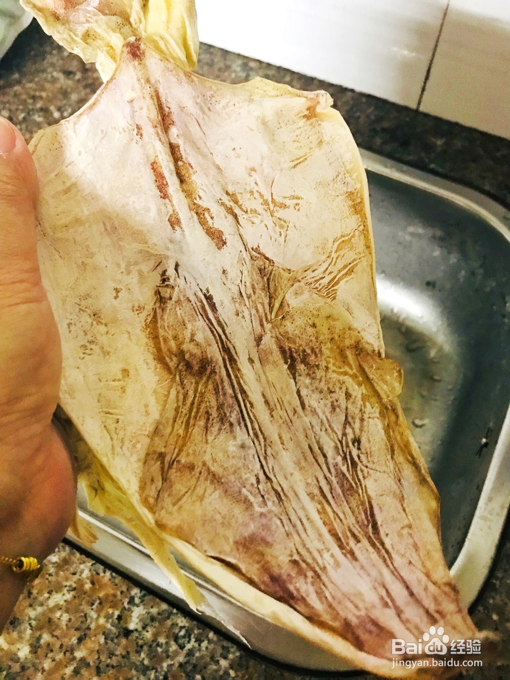 自己做五花肉焖鱿鱼干海鲜美食