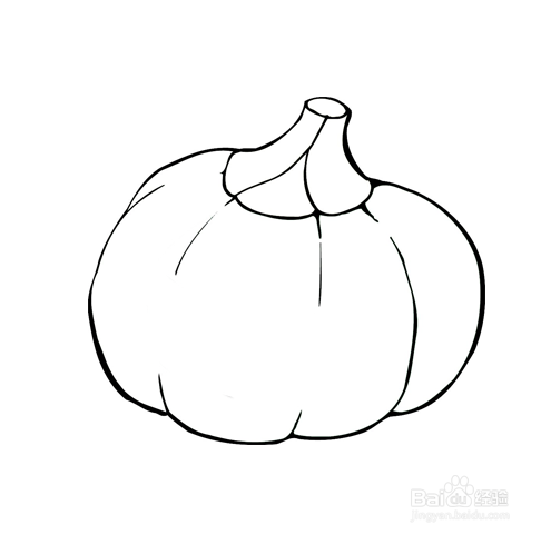 简笔画-如何画南瓜的简笔画