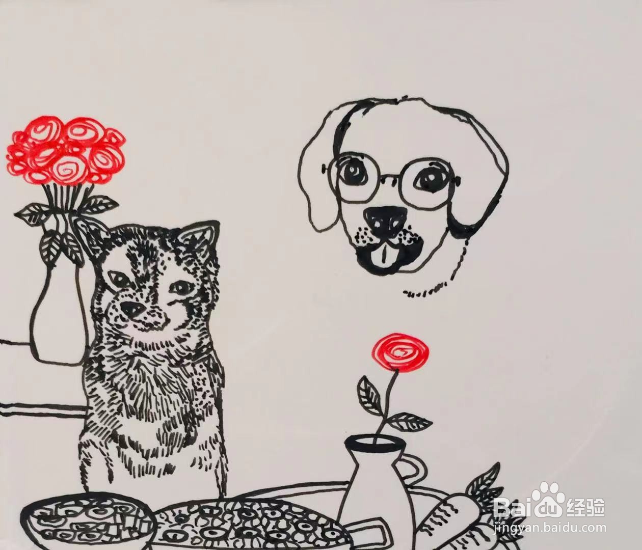 插画教程之拉布拉多犬和中华田园犬