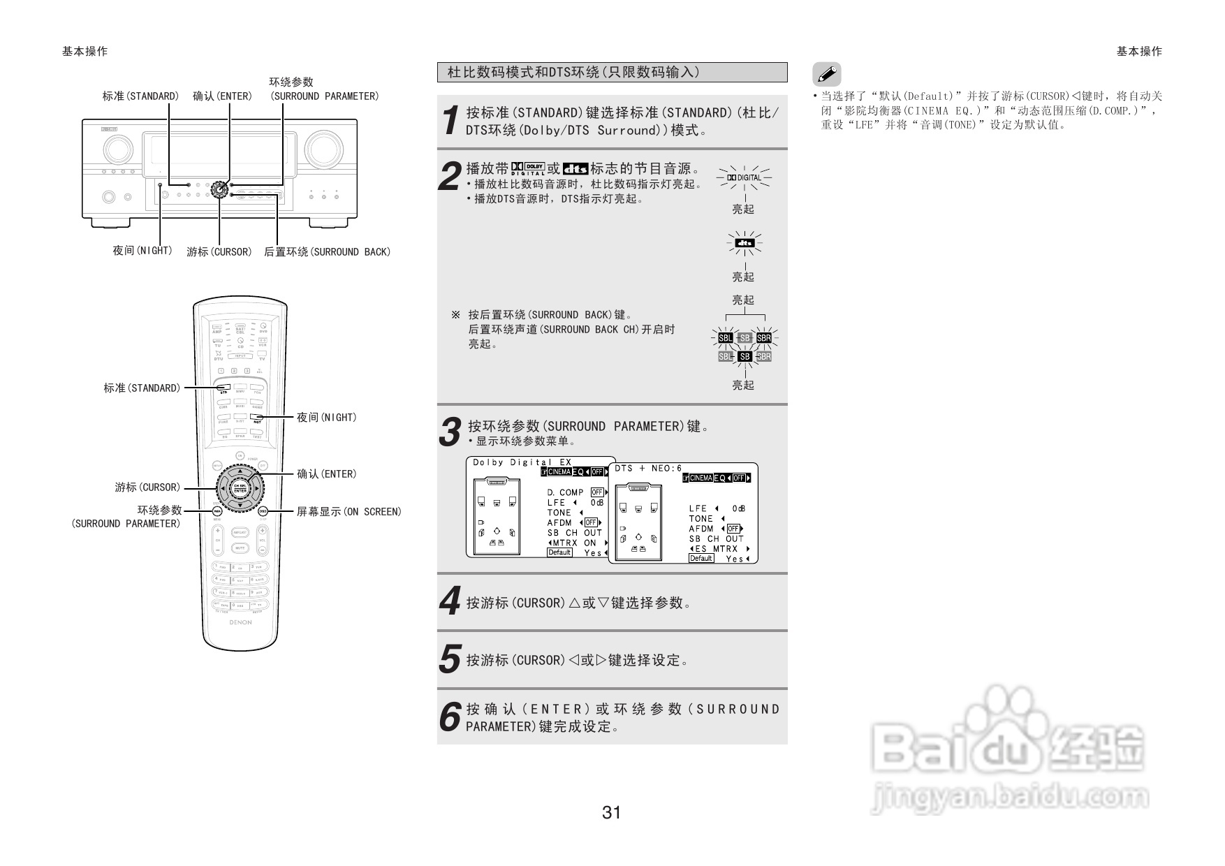 DENON收音环绕扩音机AVR-3806操作说明书:[2]