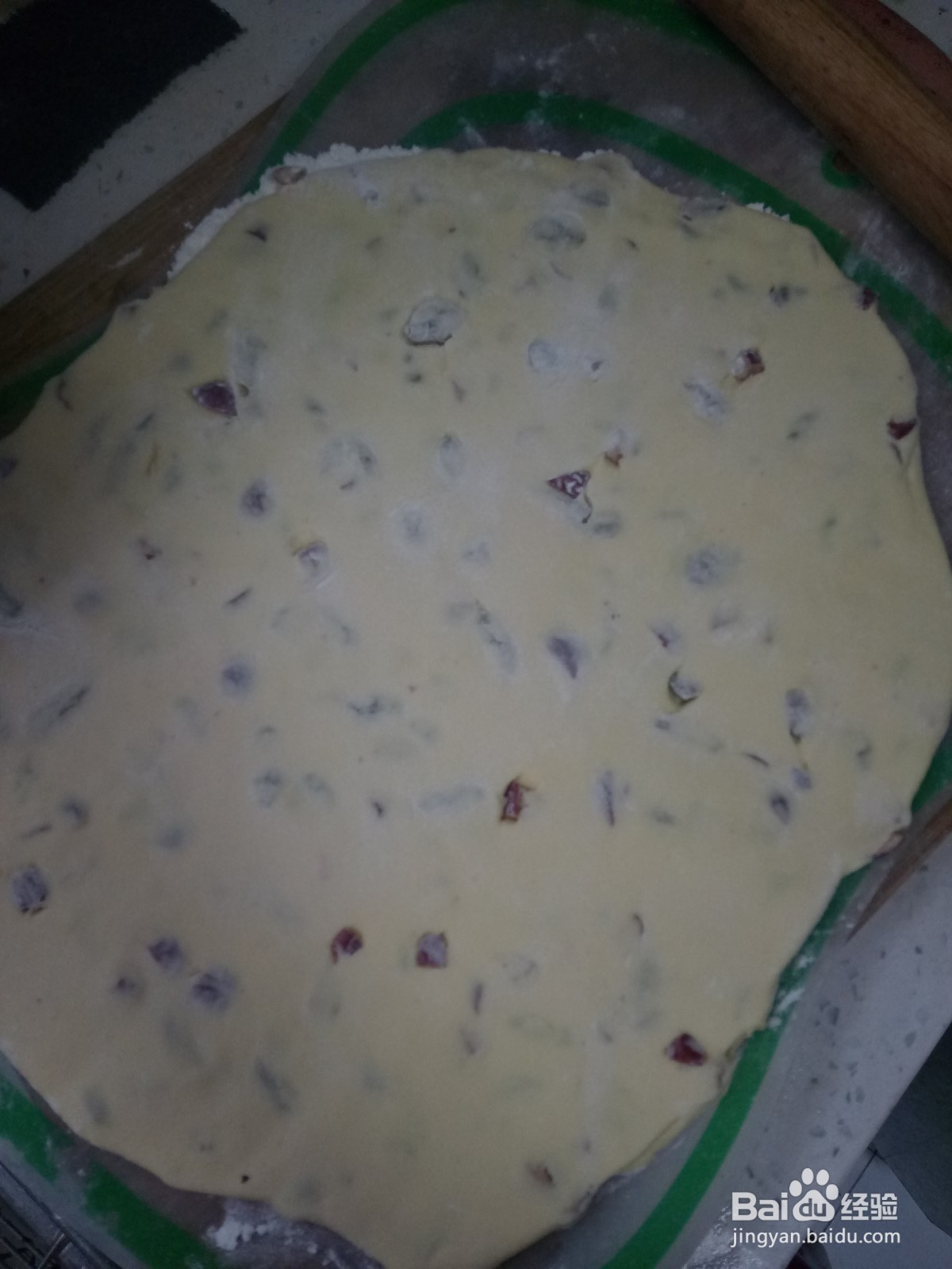 玉米红枣葡萄干发面饼(老面)