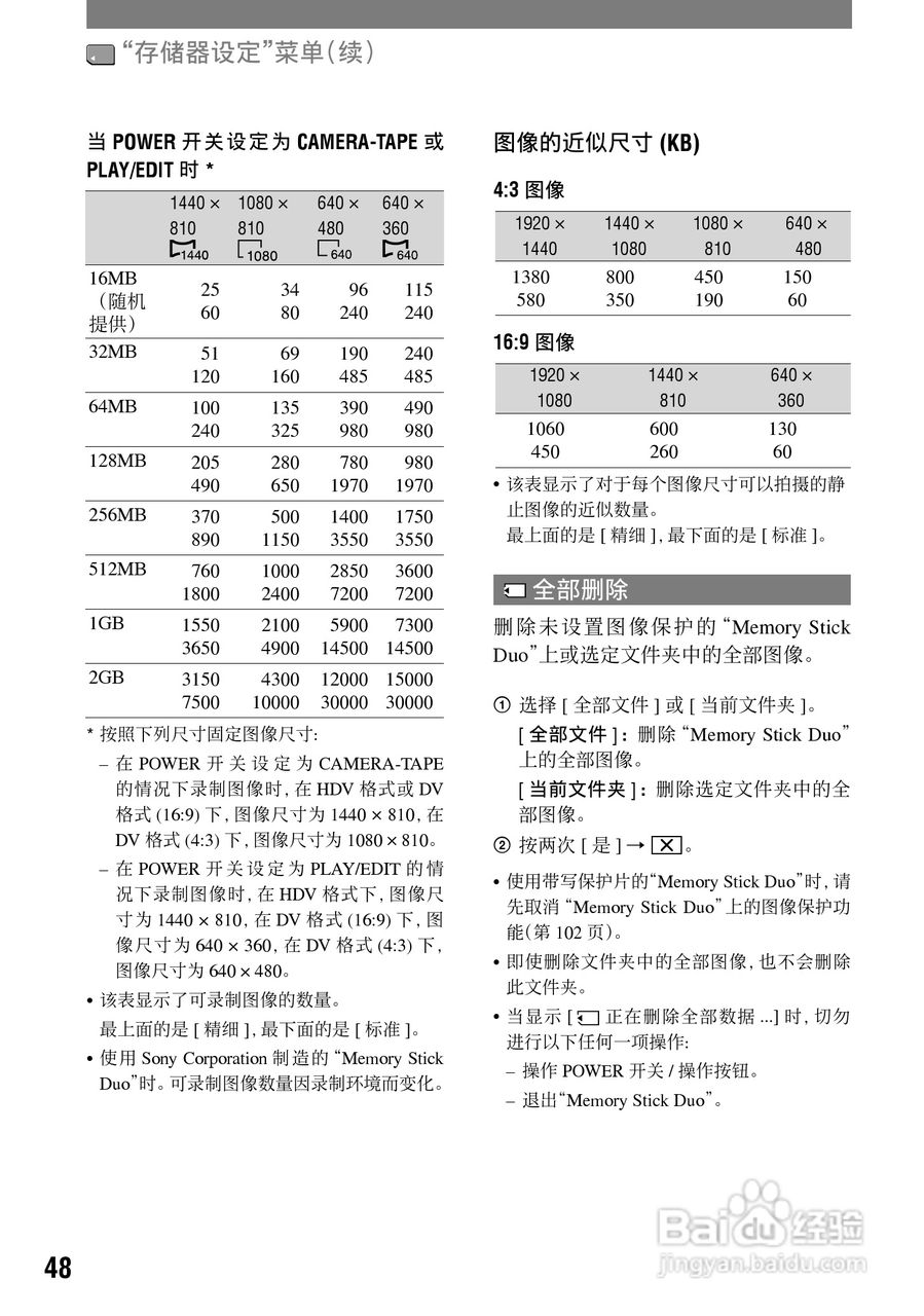 索尼HDR-HC1E数码摄像机使用说明书:[5]
