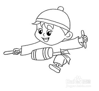 怎么画出打鼓的男孩呢