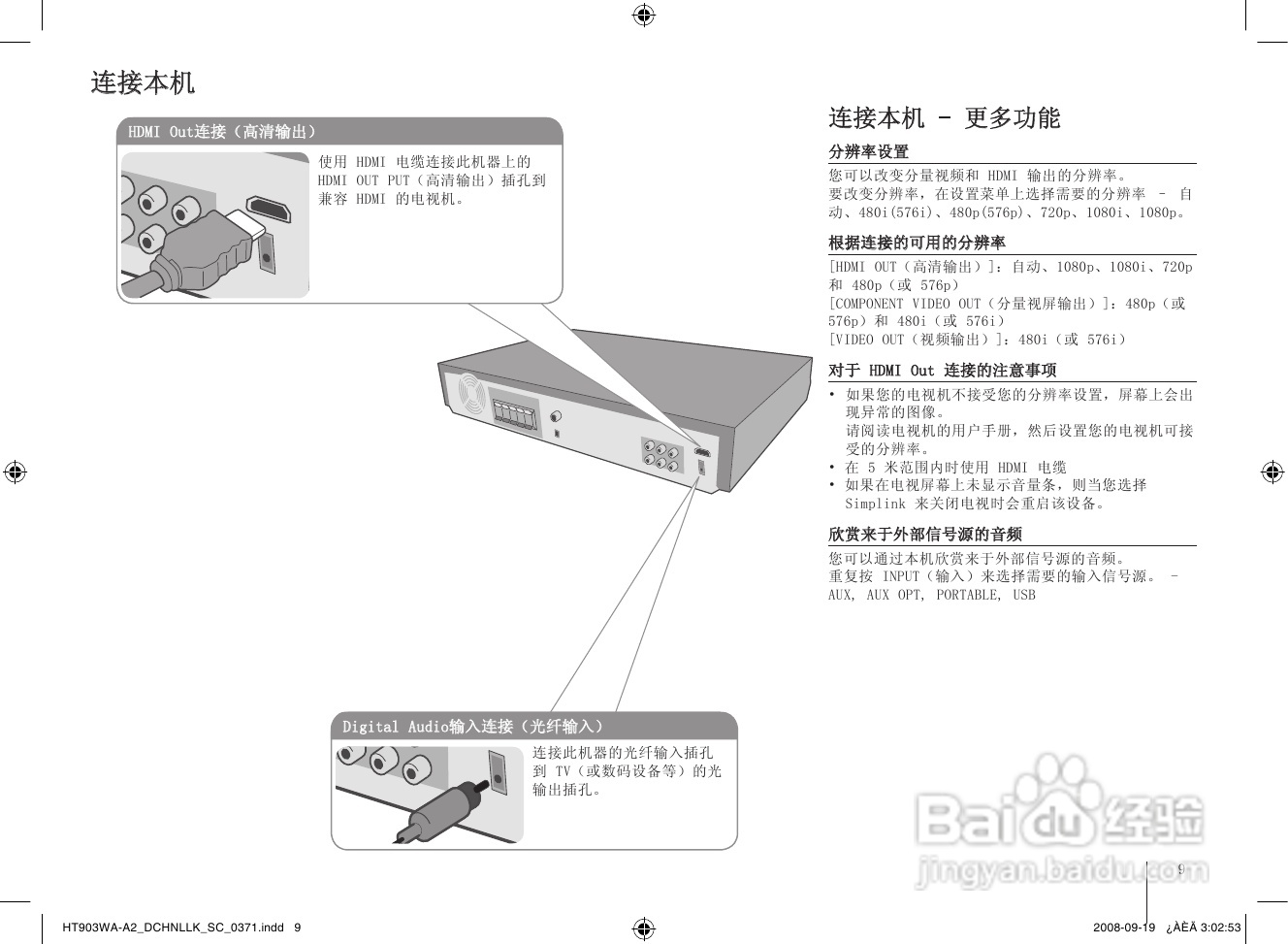LG HT903WA家庭影院使用说明书:[1]
