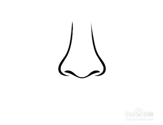 鼻子简单画法图片