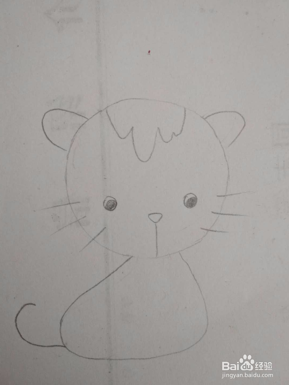 多妈简笔画小动物一只简单的小猫