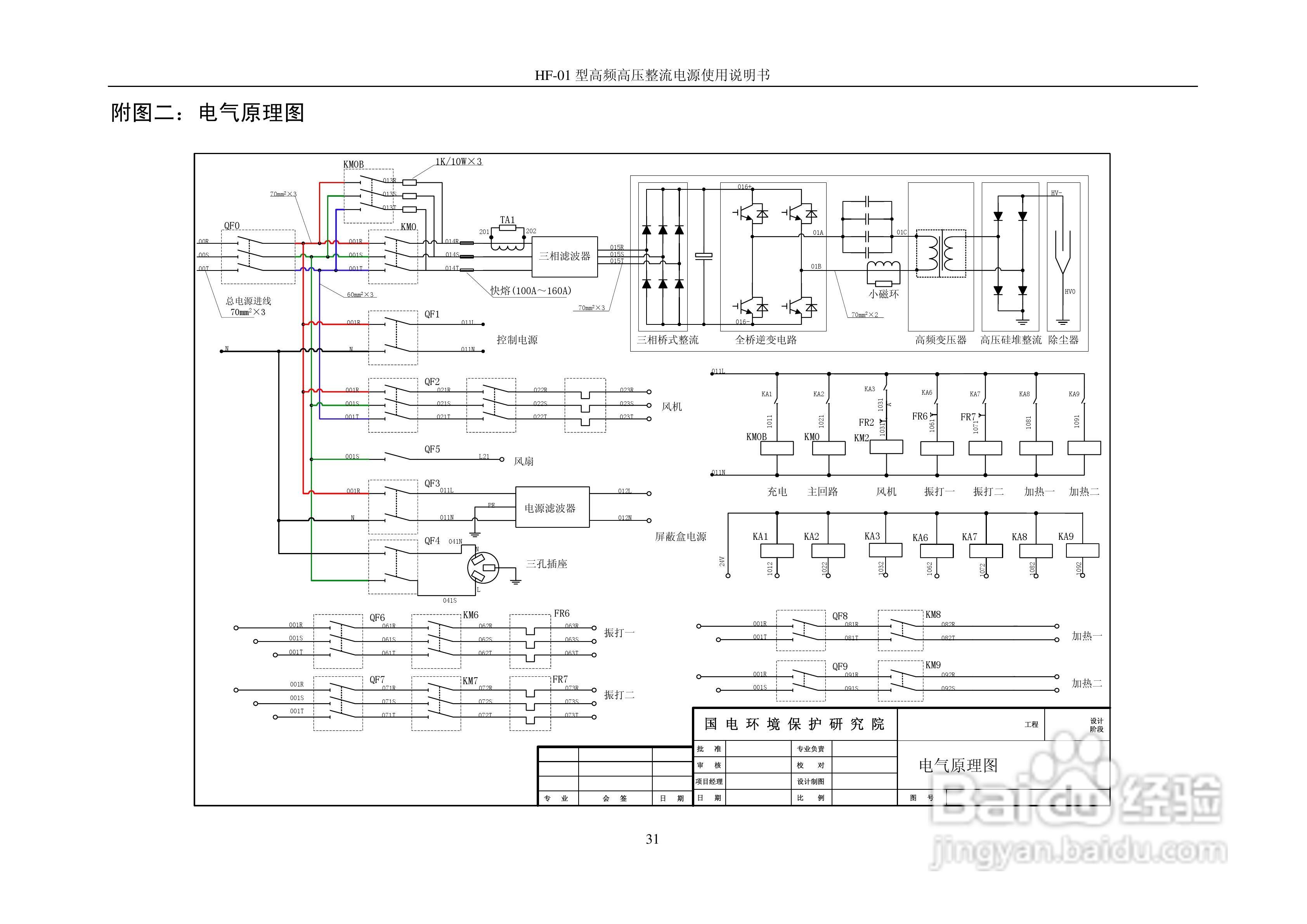 HF-01型电除尘器高频电源使用说明书:[4]