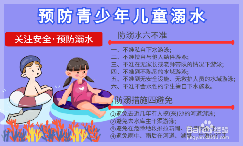 预防青少年儿童溺水手抄报