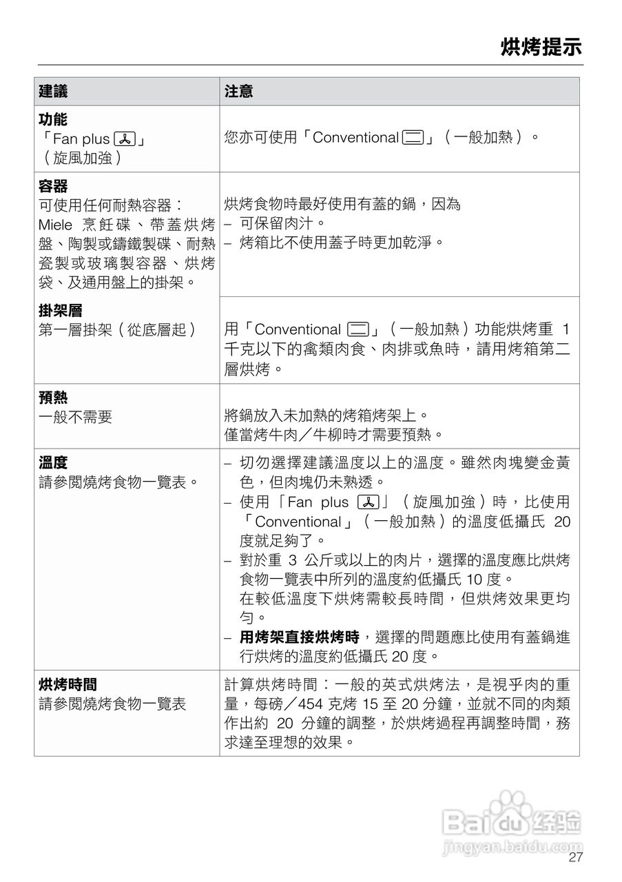 美诺Miele崁入式烤箱H4412說明书:[3]