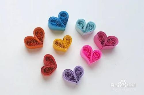 爱心衍纸贺卡的制作方法