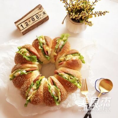 花环汉堡的做法