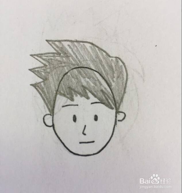 男生的头发怎么画