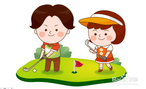 高尔夫运动场景画设计