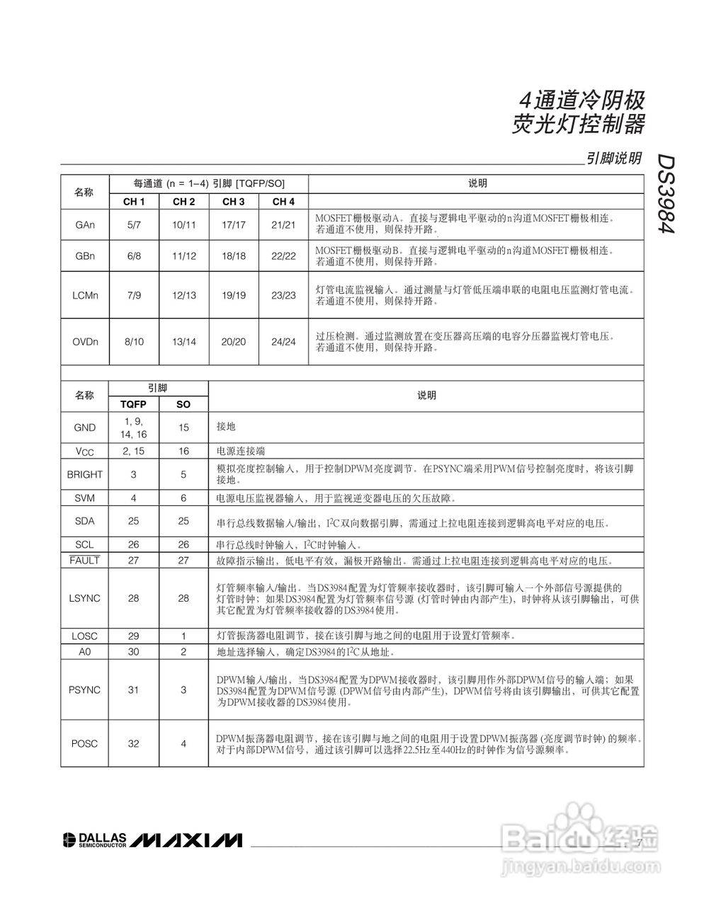 MAXIM DS3984是4通道控制器说明书:[1]