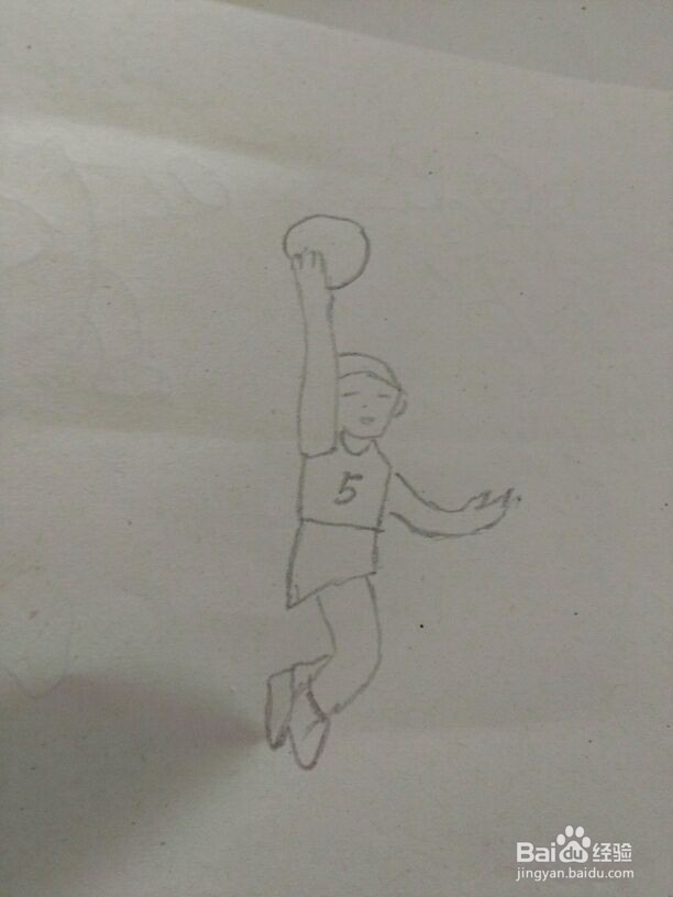 体育项目简笔画——投篮