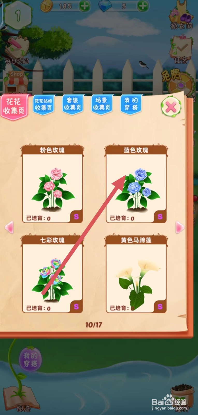 花花姑娘之魔法花园怎么查看蓝色玫瑰的简介
