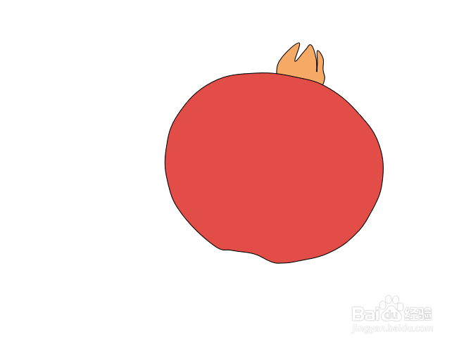 怎么画石榴的简笔画