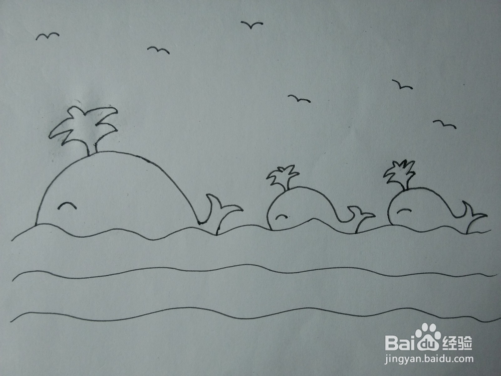 简笔画——怎么画鲸鱼