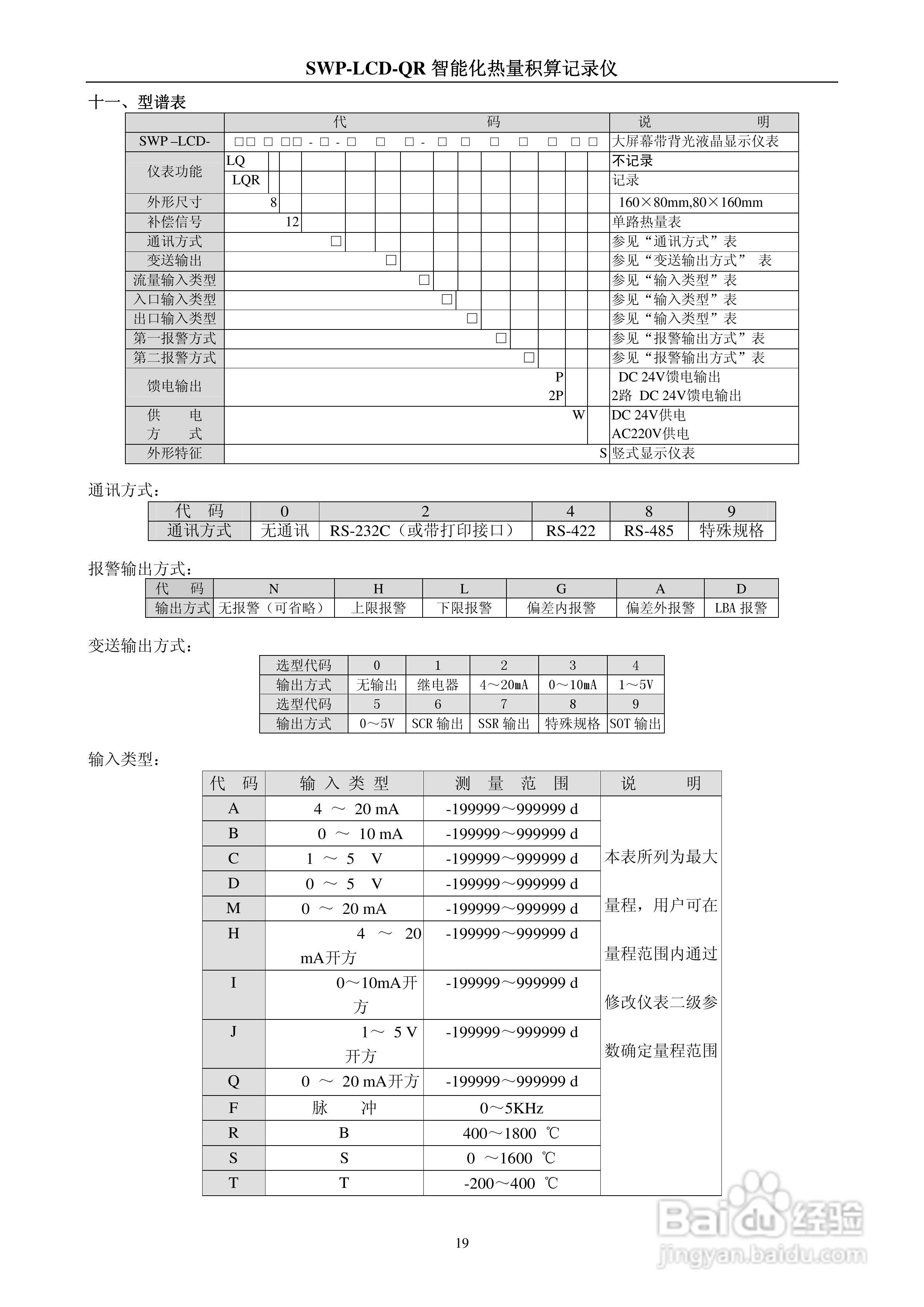 昌晖LCD-QR 智能化防盗型热量积算仪说明书:[3]