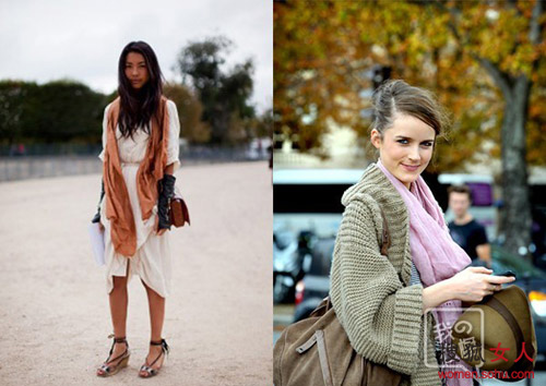 几招围巾妙搭穿出冬季好形象