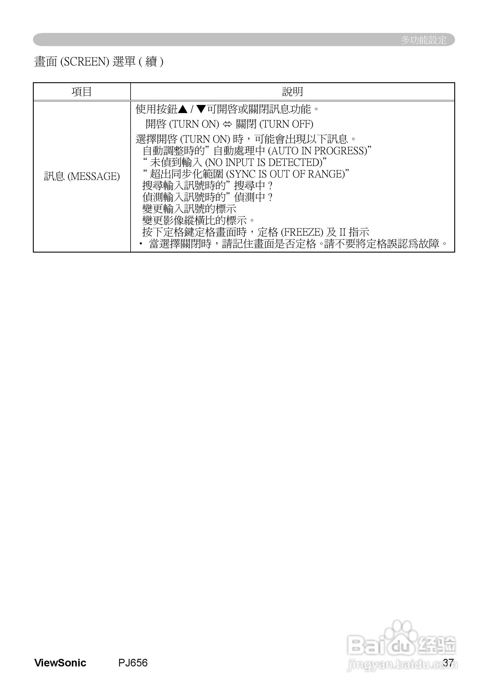 VIEWSONIC PJ656投影机中文说明使用手册:[5]