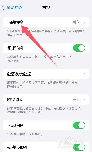 苹果屏幕上小圆点怎么开启